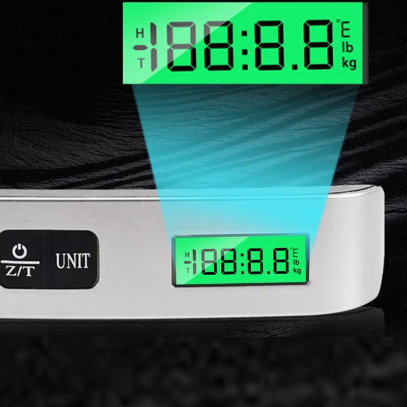 Portable handheld hanging scale.Luggage weight scale 110 lb/50kg electronic luggage travel weighing.Does not include the battery