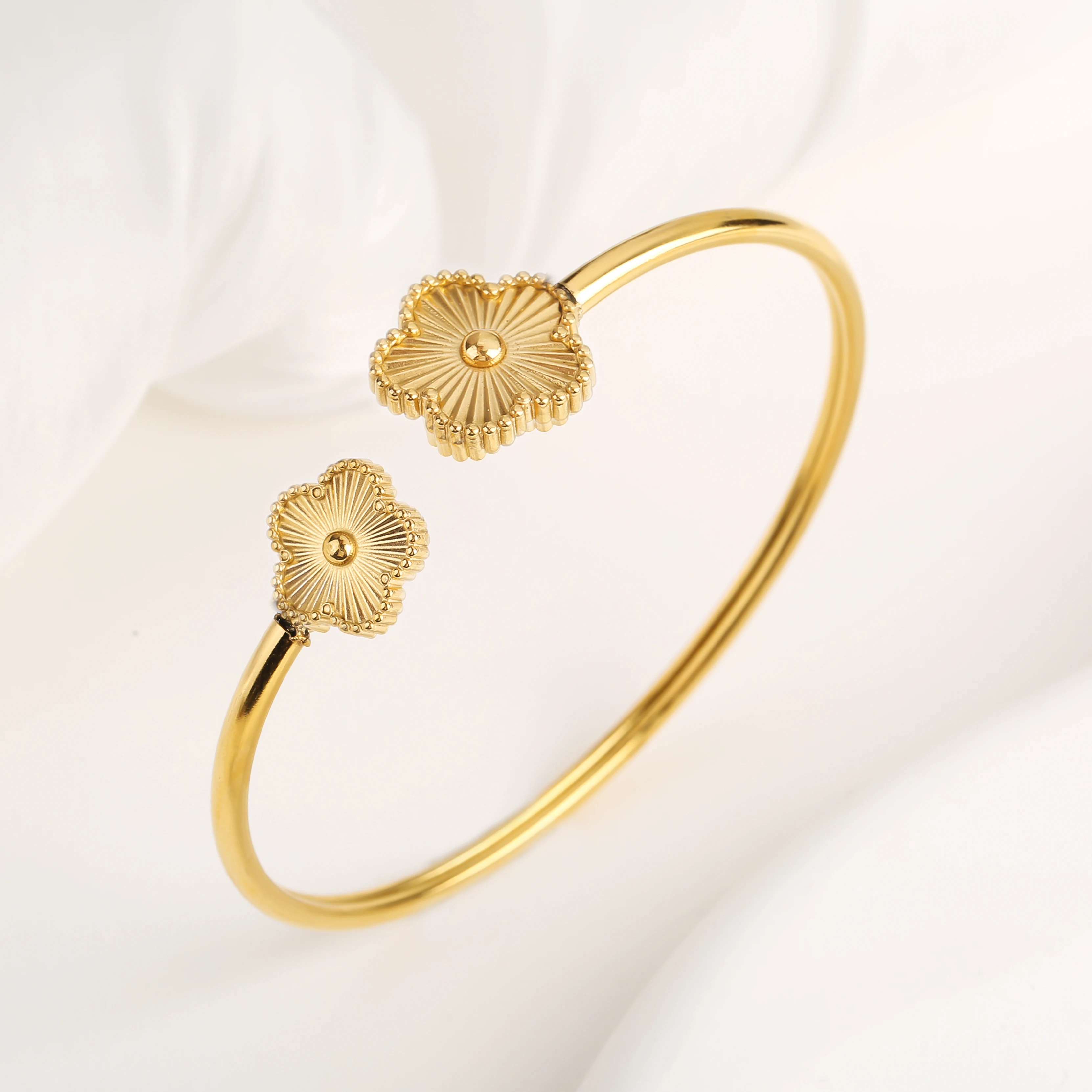 Flower Bangle Ring