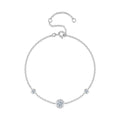 0.5 Carat Luxury And Light Luxury Fashion Jewelry Bracelet Set With Top Moissanite, S925 Silver Plated Platinum Material.