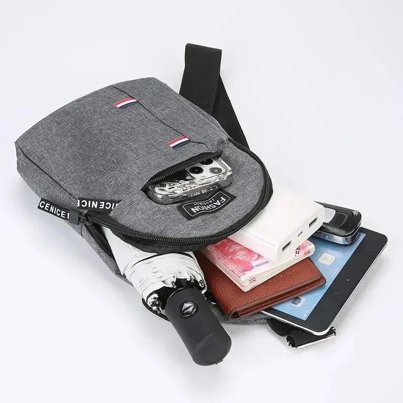 Fashionable and Trendy Lightweight Single Minimalist Shoulder Crossbody Bag for Men with Large Capacity for Leisure and Sports