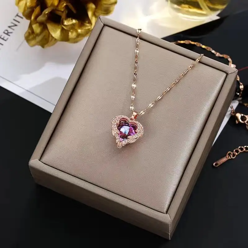 Heart Pendant Necklace For Women