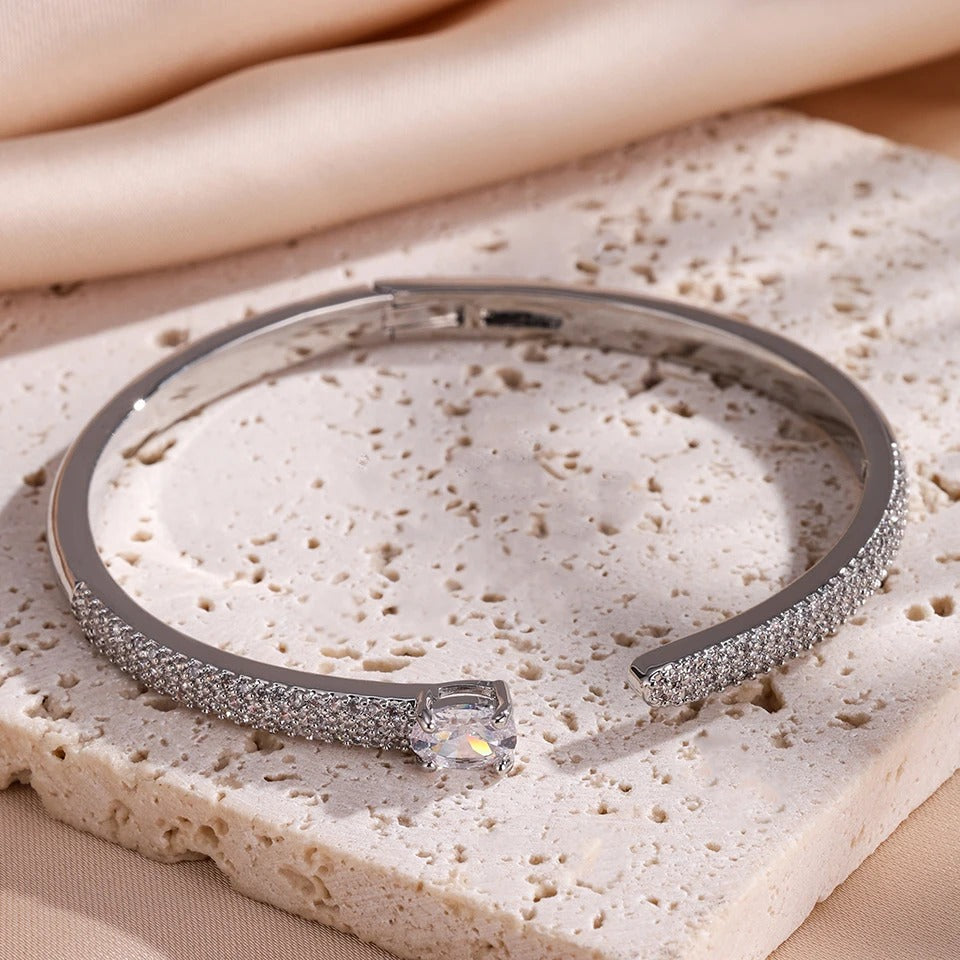 Bracelet Set With Glittering Zircon