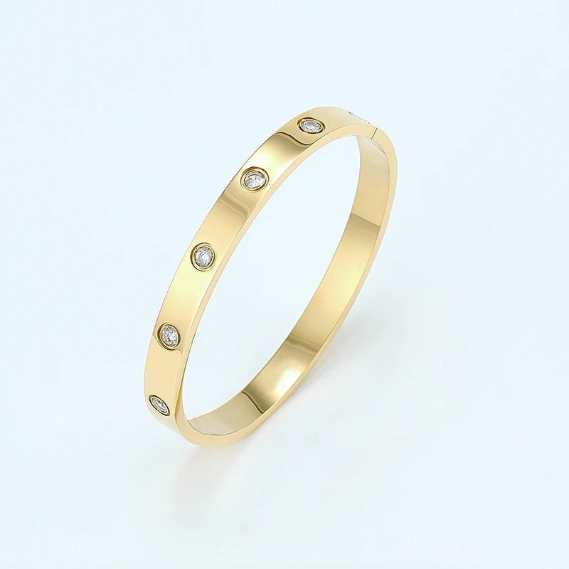 ✨ Crystal Bangles – Stainless Steel