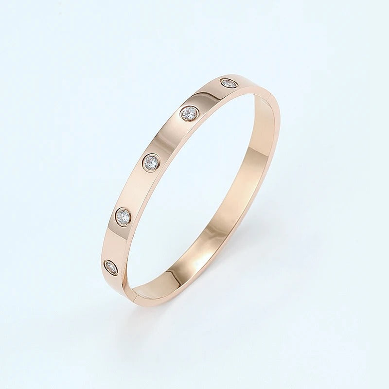 ✨ Crystal Bangles – Stainless Steel