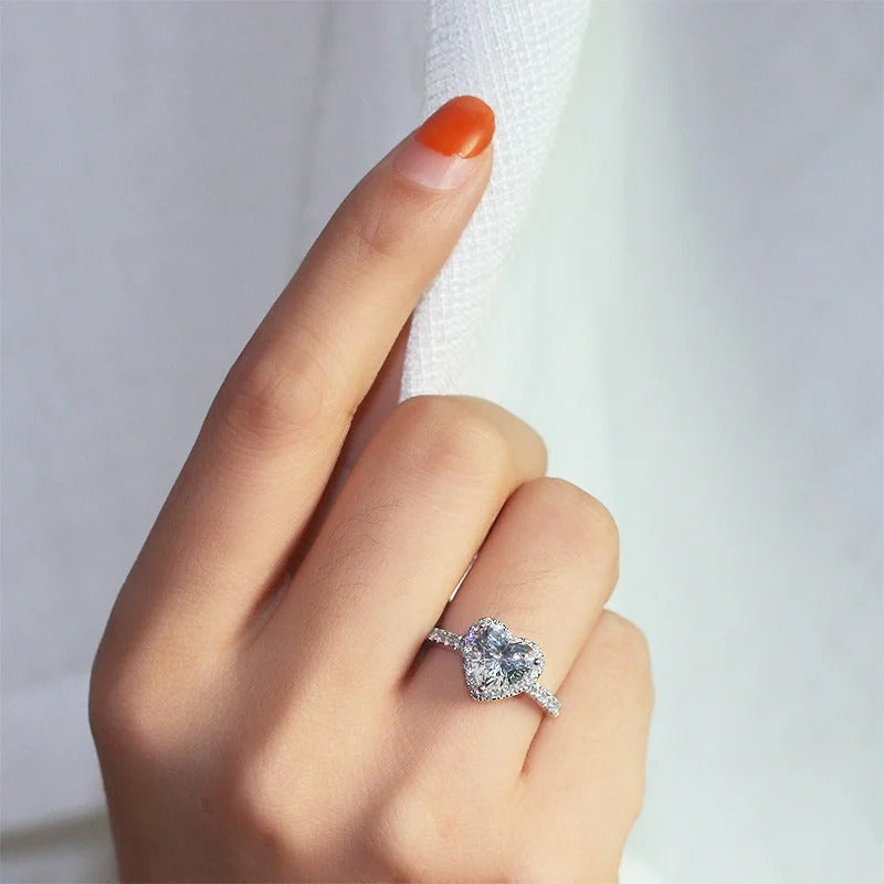Heart Zircon Ring