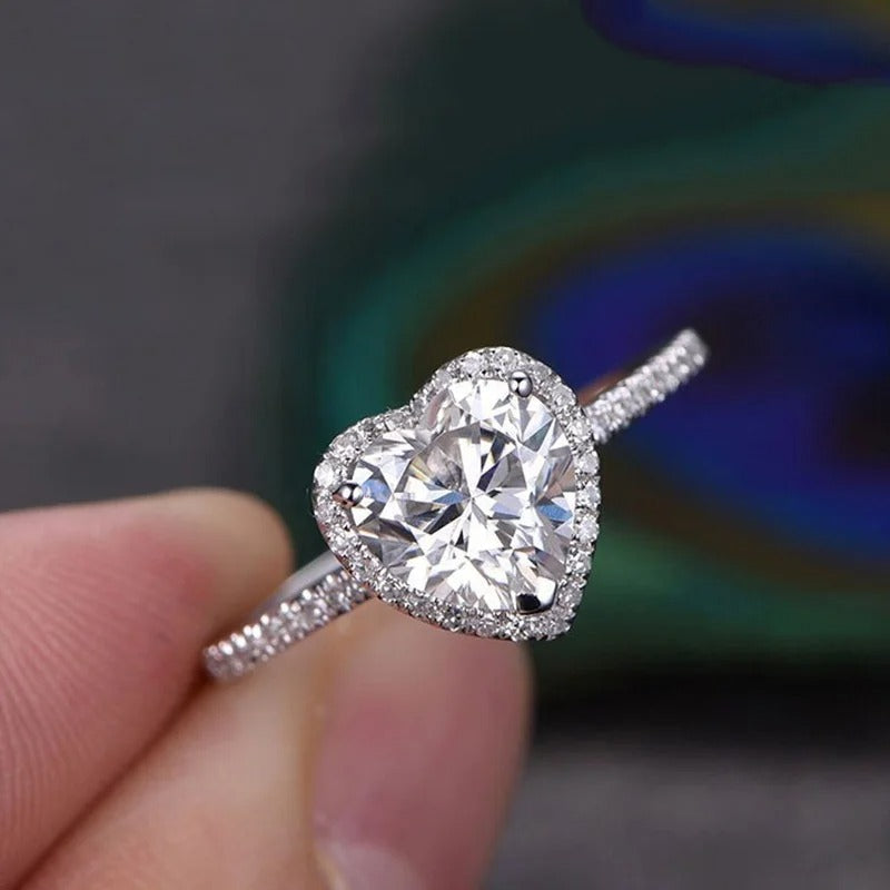 Heart Zircon Ring