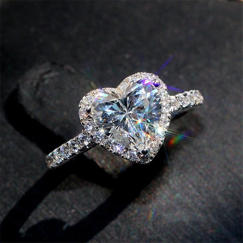 Heart Zircon Ring